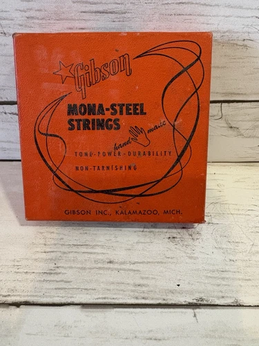 Vintage 50's Gibson Mona-Steel Guitar String D or 4th Wound Kalamazoo, Mich NOS 