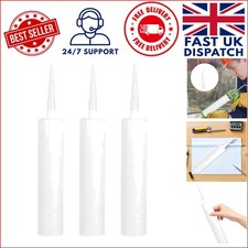 Empty Caulk Tubes with Trim-to-Fit Tips - 3 Pack for Precise Sealing Tasks