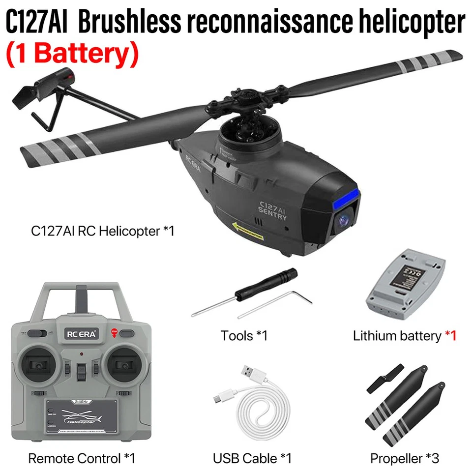 RC ERA C127AI RC Hubschrauber 5G Wifi Kamera Flugzeug mit KI Erkennungssystem - Bild 4 von 4