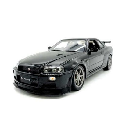 Autoart Nissan Skyline R34 Gtr V Spec Ii 1 18 Scale Black Diecast Vehicle Ebay