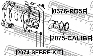 2075-CALIBF FEBEST Repair Kit, brake caliper for CHRYSLER,DODGE,JEEP