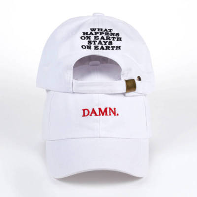 帽子 KENDRICK LAMAR DAMN. OFFICIAL CAP Kendrick Lamar Damn Cap Embroidery Rapper Tour DAMN Hat Dad