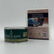 Fiddes Mellow Wax - English Oak – 400ml + Free Priory Polishes© Lint Free Cloth