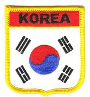 Wappen AufnäHer Patch SüDkorea Flagge Fahne