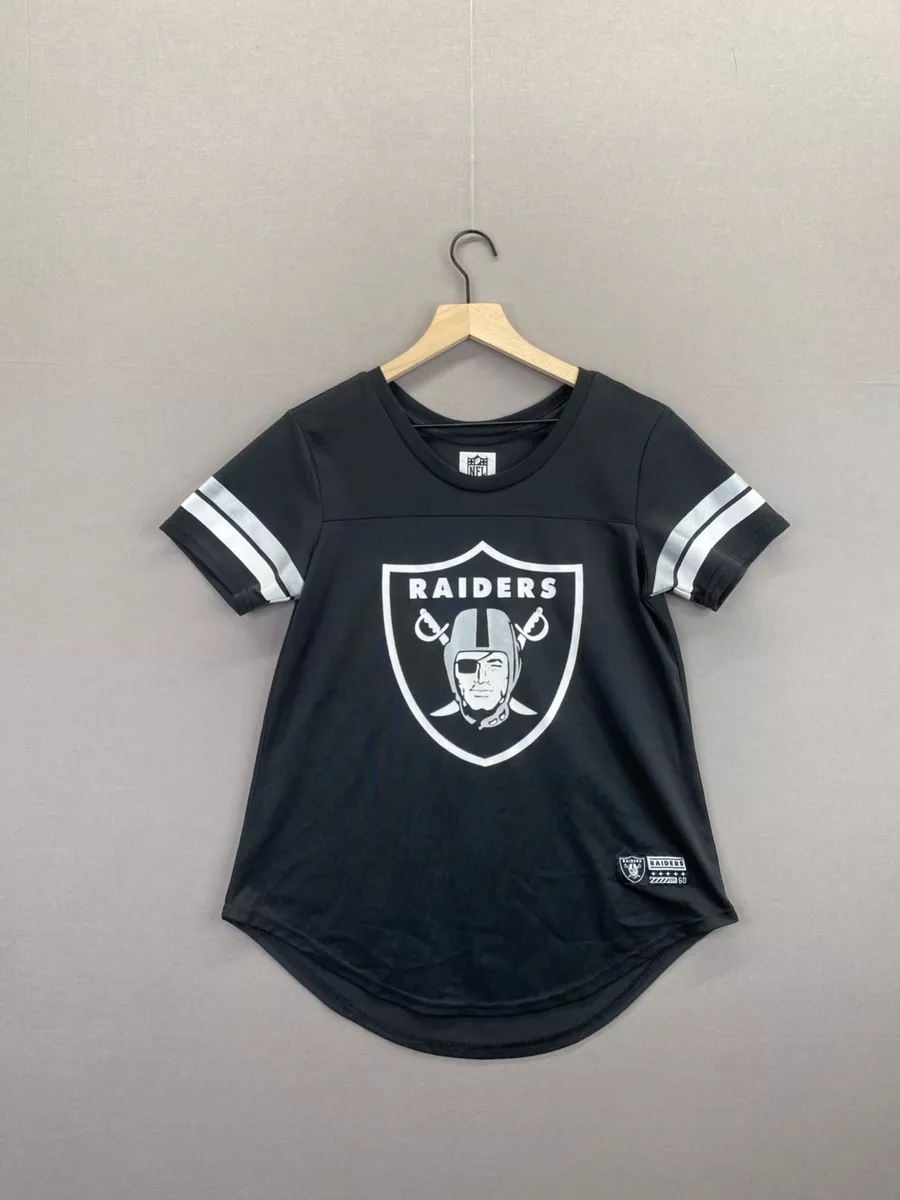 NFL Womens Raiders Jersey Team Apparel Short Sleeve Scoop Neck Size Medium