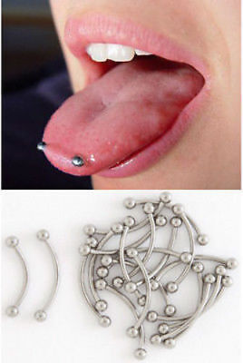 Inspiration Dezigns 14G 16mm Clear Epoxy Covered Bad Words Inlaid Top 316L Surgical Steel Barbell Tongue Rings 