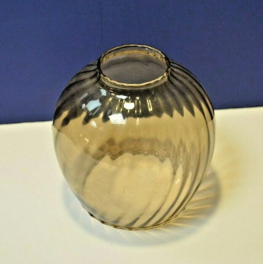 SMOKE 2" Fitter Glass Brandy Shade Replacement Smokey Globe NEW CRISA 9124/065 - Image 2 of 2