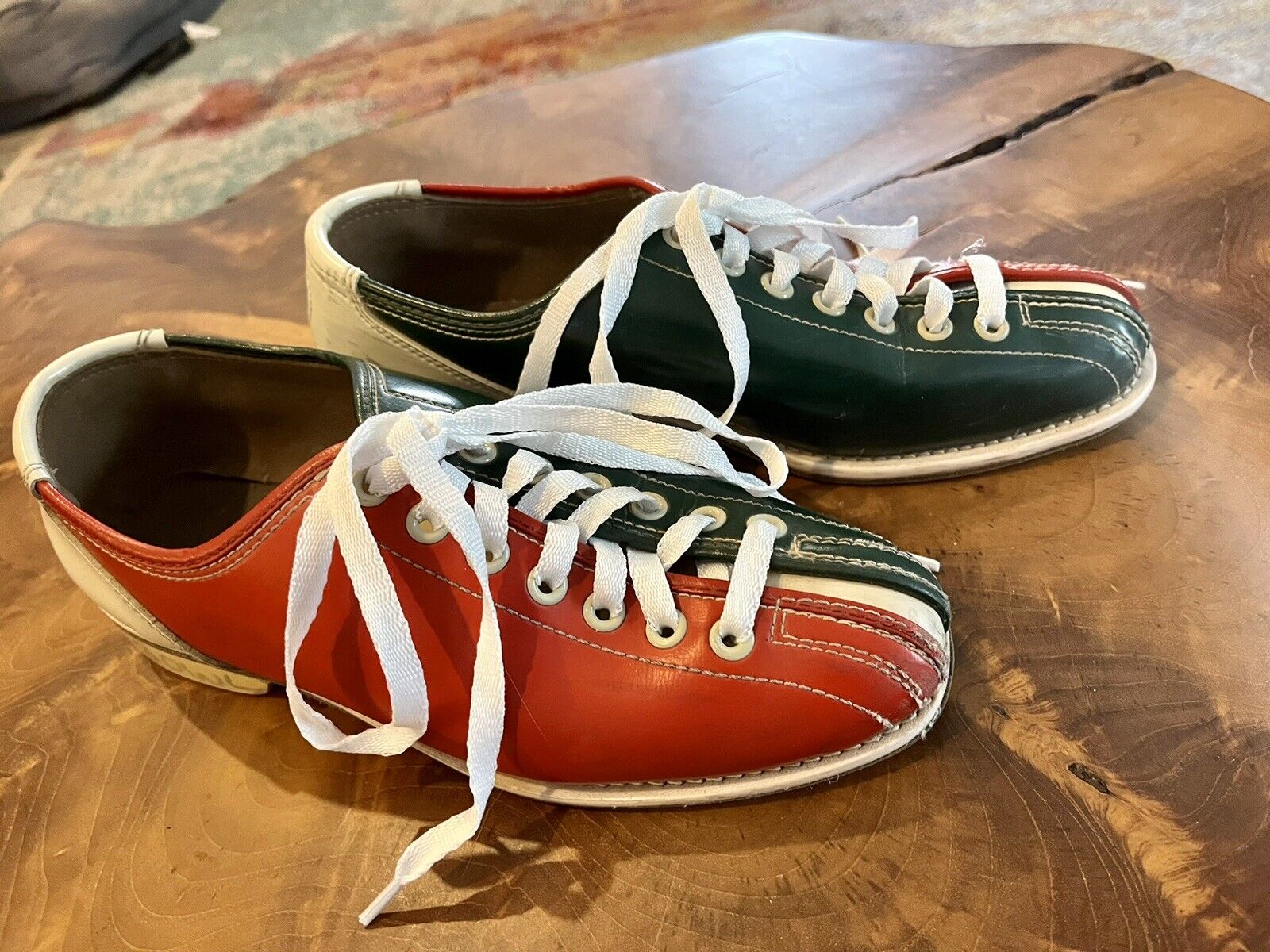 Vintage Rental Bowling Shoes Brunswick Men's Size 7 Red White