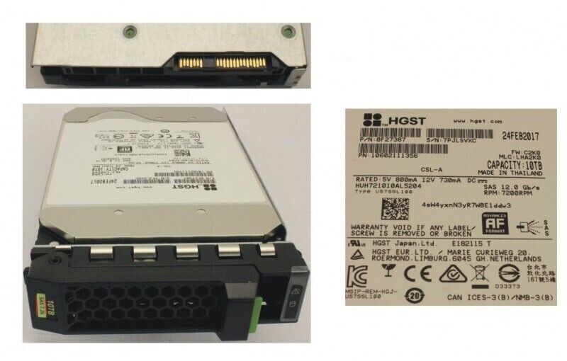 Fujitsu Primergy 10TB 7.2K SAS 12G 512e Hot-Plug 3.5