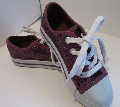 purple glitter tennis shoes