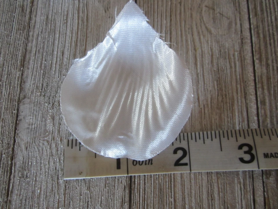 White Silk & White Lace Rose Petals Wedding Flower Girl Party Special Occasion - Image 3 of 4