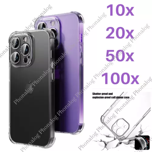 Wholesale Bulk Lot Clear Phone Case Cover For iPhone 16 15 14 13 12 11 XR 8 7 6 - Picture 1 of 12