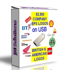 82,500 Vector Logos eps Signs, Clipart, Vinyl Cutter Logo Collection on USB