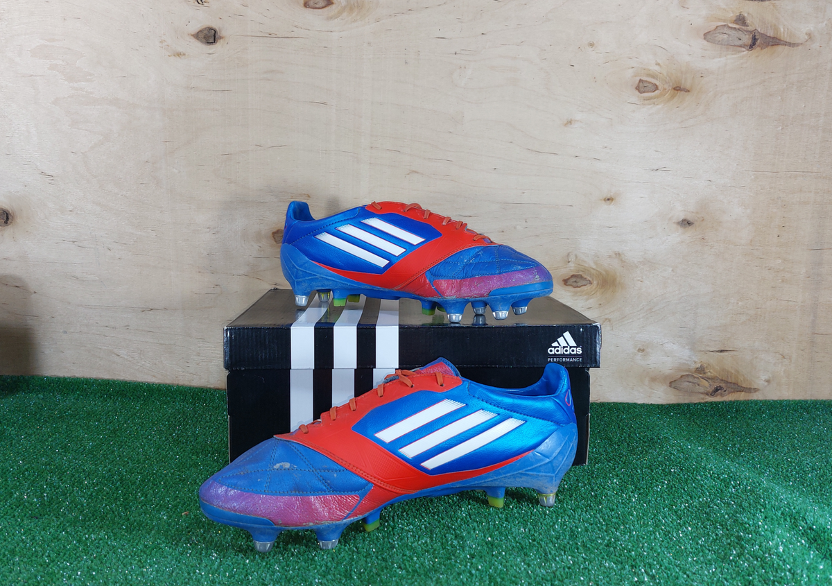  adizero F-50 レッド×ブルー　25.5 Adidas adizero F50 Leathers SG V20277 Blue boots Cleats mens