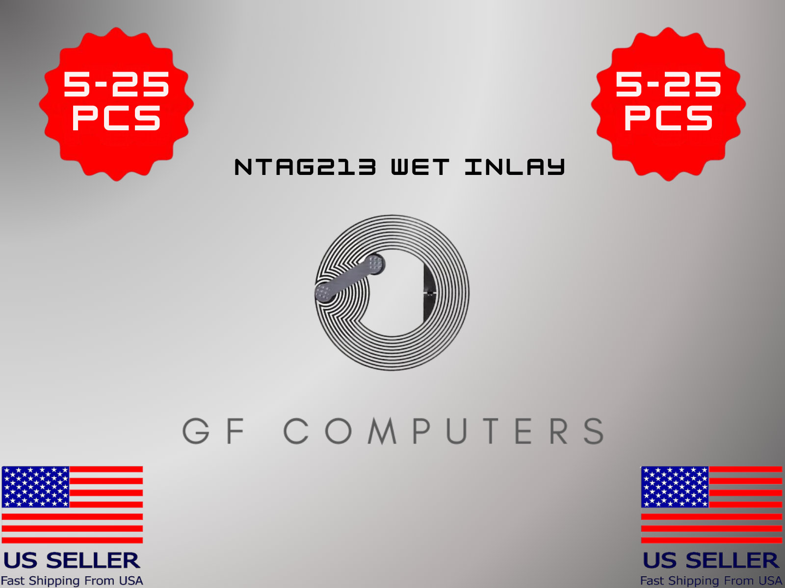 5-25 pcs NTAG213 – NFC Transparent Label (Wet Inlay) RFID tag sticker 144 bytes