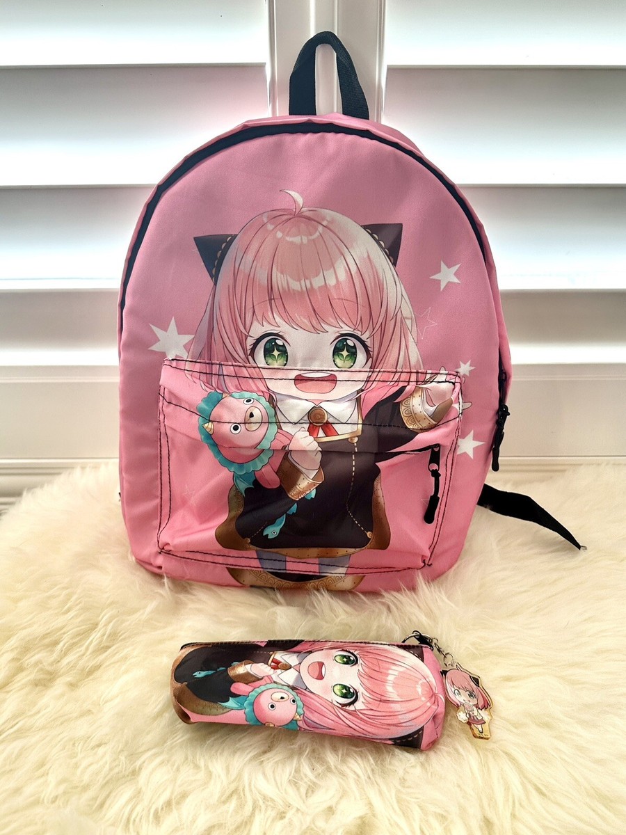 SPY×FAMILY Anya Forger Cosplay Anime Comic Bags Backpack Pink With Pouch/ Charm S58526dc939734487bb585e5e93fba  main image 2
