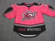 Dave Portnoy Orlando Solar Bears Jersey Mens 52 Pink Barstool Spittin Chiclets