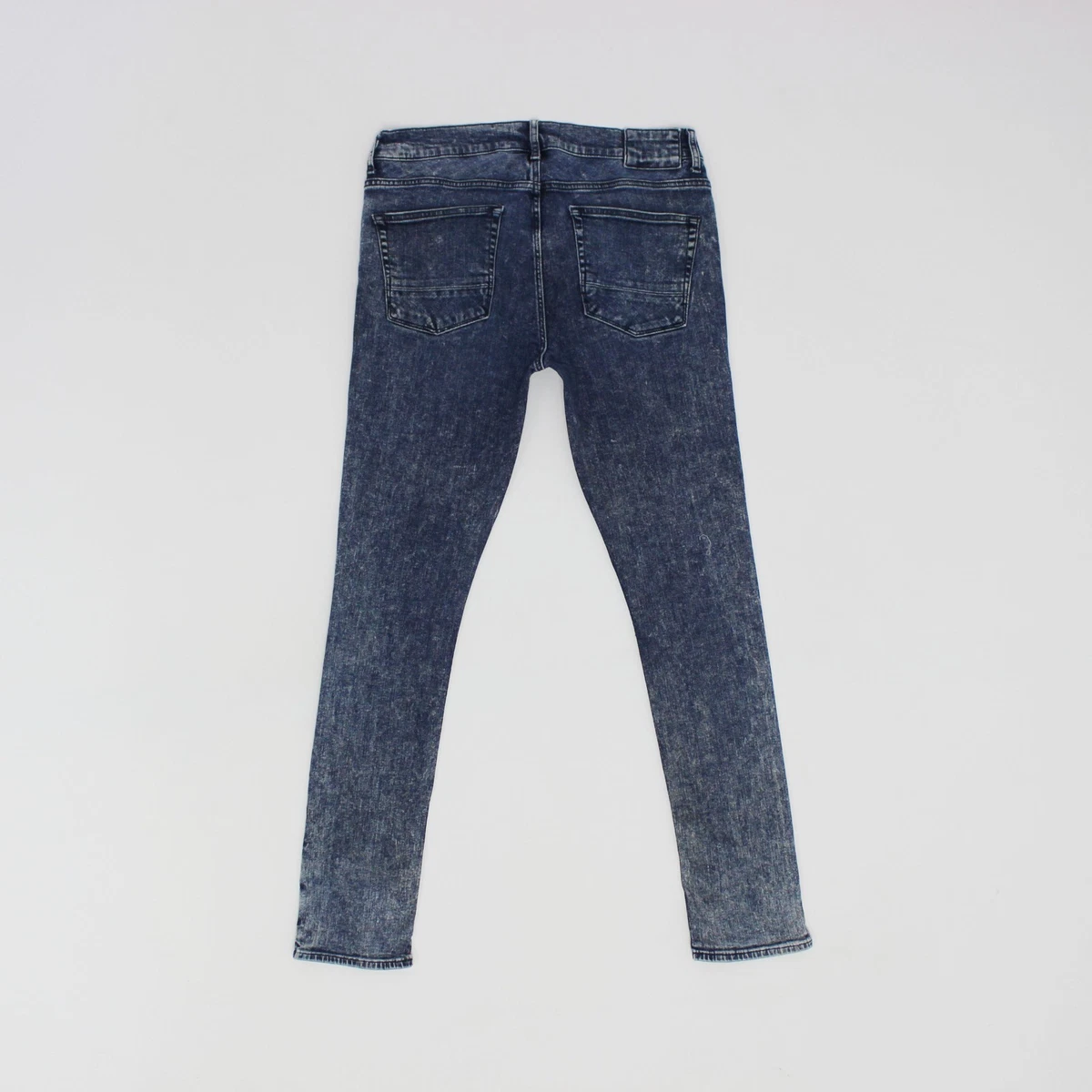 River Island Womens 32w 30L Short Leg Slim Skinny Stretch Blue Jeans