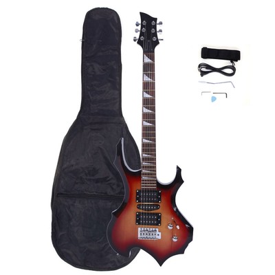 Sunset Color HSH Electric Guitar Starter Kit with Bag Strap Cable Tool
