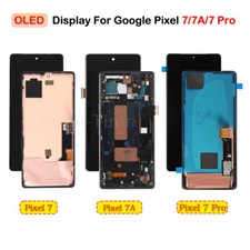 OLED For Google Pixel 7 7a 7 Pro LCD Display Screen Replacement Black Frame