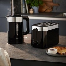 Kettle Toaster Set Twin Pack Vogue 2 Kitchen Home Black/Silver EGL Vogue RRP &pound;60