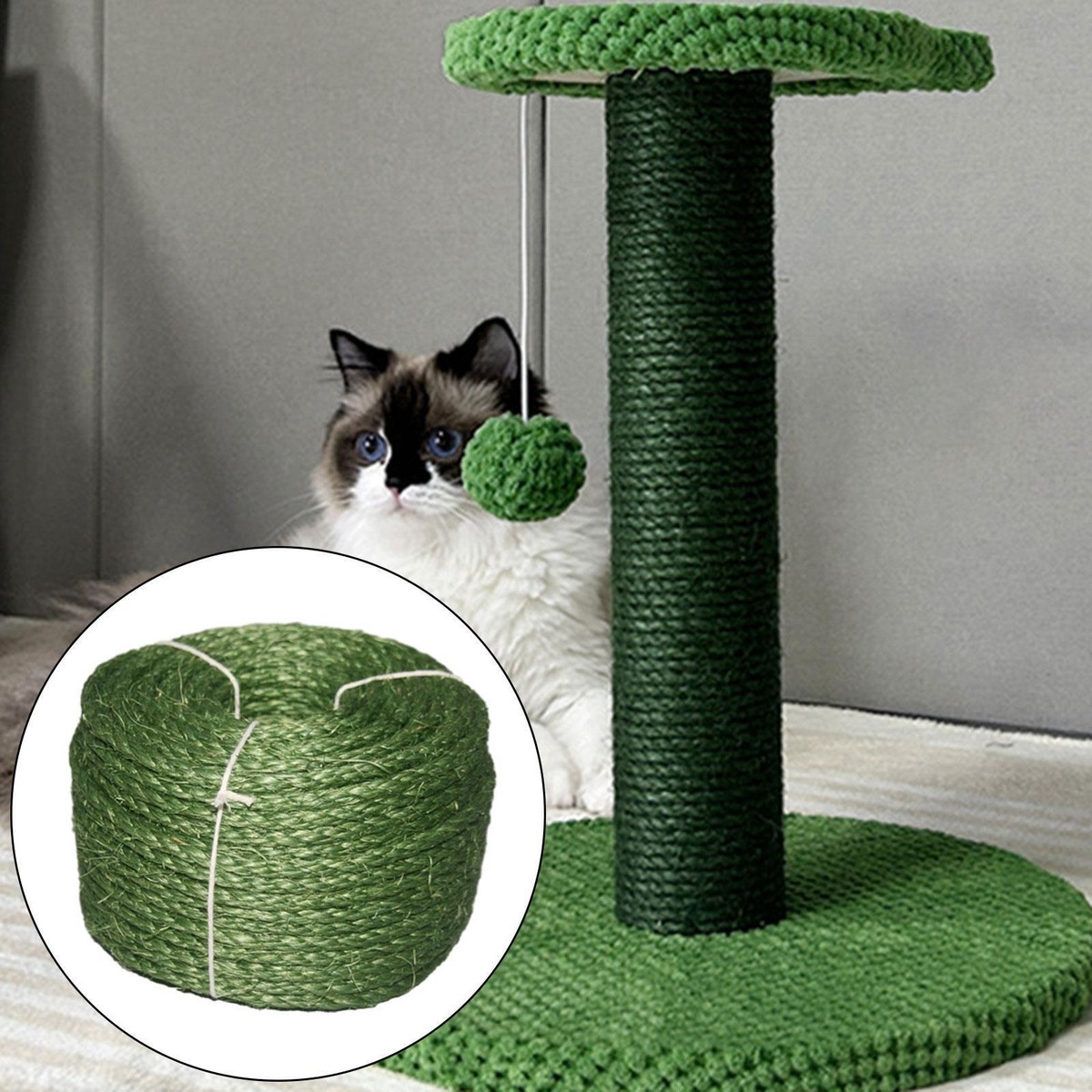 Sisal Rope Wrap Furniture Cat Scratcher Rope Cat Green UK