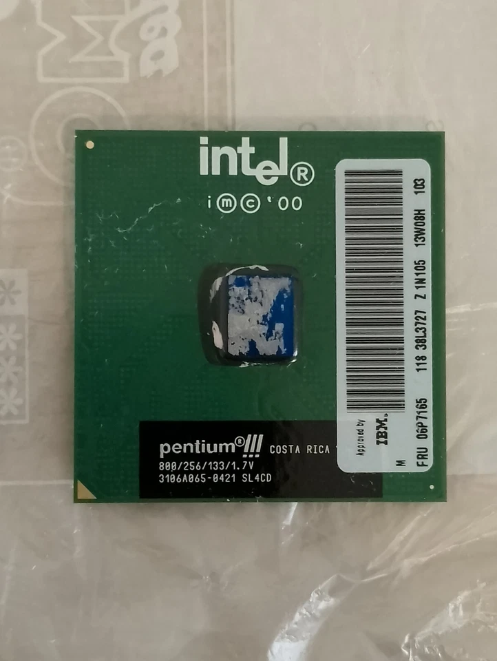 CPU PROCESSOR INTEL PENTIUM 3 III 800MHz Socket-370 SL4CD fsb133 vintage PC OK - Immagine 2 di 4