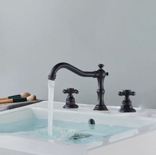 Oil Rubbed Brass Three Hole 8" Widespread Bathroom Sink Faucet Mixer Tap 2hg064
