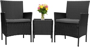 3 Pieces Wicker Rattan Patio Furniture Conversation Sofa Set Garden Outdoor Ebay