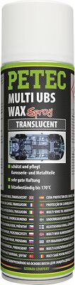 PETEC Multi UBS Wax Spray transparent 500 ml Unterbodenschutz Wachs