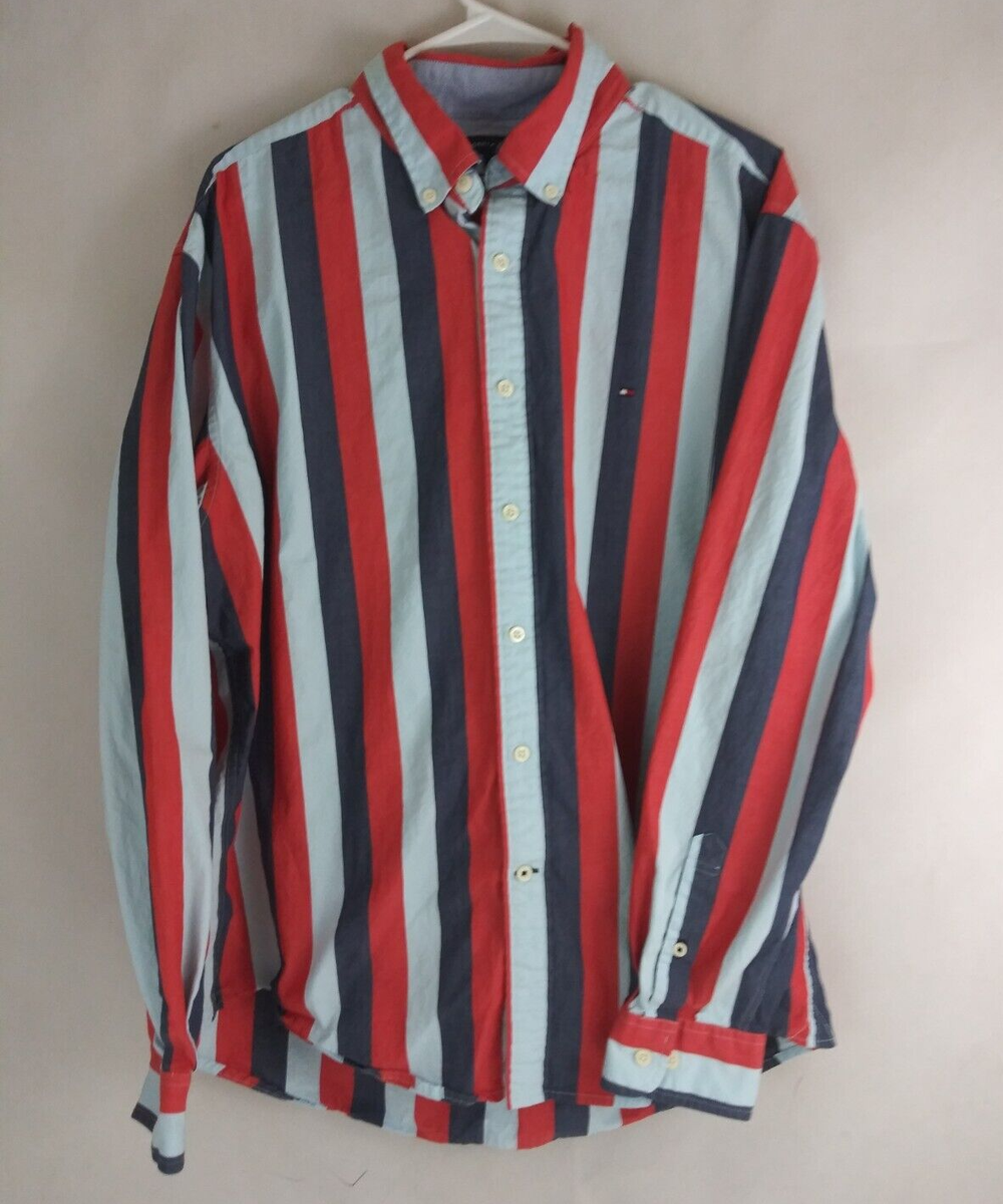 Tommy Hilfiger Multi Color Stripe Shirt Vintage Tommy Hilfiger