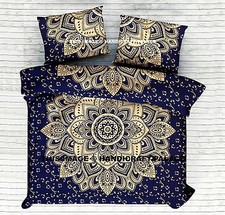 Queen Size Bed Cover Indian Mandala Tapestry Hippie Bohemian Bedding Set Throw