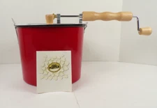 Pro Popper Popcorn Maker Stove Top Corn Popper Twist Turn Handle Manual RED