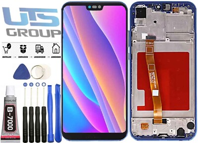 Für Huawei P20 Lite (Nova 3E) ANE-LX1 LCD Bildschirm Display Rahmen Blau
