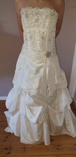 Wedding Dress, Pure Silk, Size 38, New, Beige, Miss Kelly, NP €1159