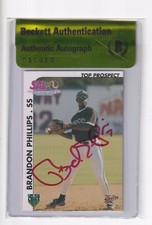 Brandon Phillips 2000 So Atlantic Minor League RC Beckett Authentic Autograph