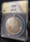 1881-S  MORGAN DOLLAR  *BRILLIANT WHITE*LOOKS PL*     MS 62    VAM-38  RARE!