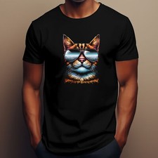 Cool Cat Wearing Sunglasses Unisex Tee - Perfect Gift for Cat Lovers Fun T-Shirt