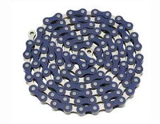 YBN Chain 1/2x1/8x112 Blue/Chrome  1/2" x 1/8" 112L FIXIE BMX CHOPPER CRUISER