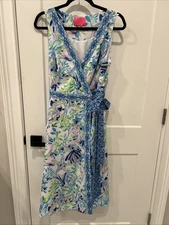 Lilly Pulitzer Shaylee Wrap Dress Resort White Shell Beach Size 10 MSRP $248