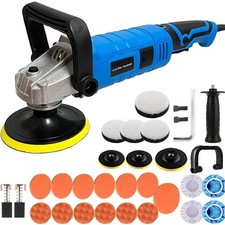 1200W Rotary Electric Polisher Buffer Sander Car Polishing Machine 7"Buffing Kit