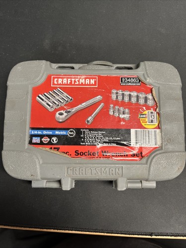 Craftsman 17 Piece Socket Wrench Set. 1/4 “ Drive 34863 Laser Etched, USA - Picture 2 of 11