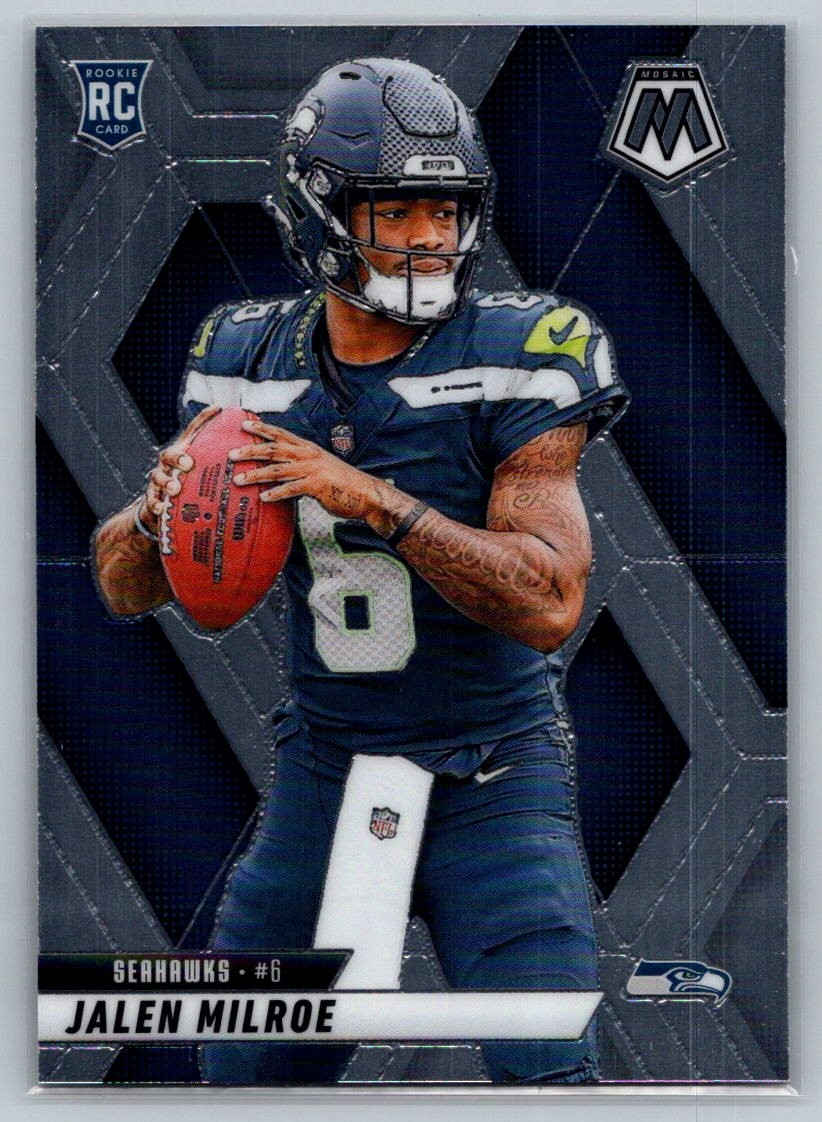 💎2025 Panini Mosaic Football #322 Jalen Milroe RC - Seattle Seahawks💎