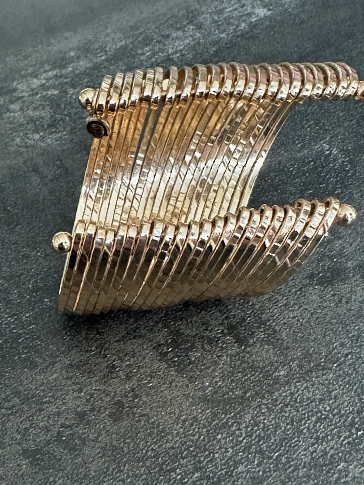 C1946 Extra Wide Open Cuffed Bangle Bracelet - image 3