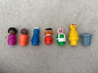 7 Piece Vintage Fisher Price Little People Sesame Street Figures Toys 1970s