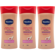 Image of Vaseline Intensive Care Healthy Hands Stronger Nails Hand Cream 200ml - 3 Pack