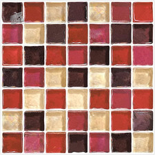 5 Sheets Mosaic Paper Stickers Decorative Stickers for Kitchen Vinyl Tiles Im