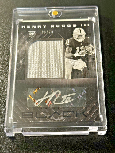 2020 Panini Black RPA Rookie Henry Ruggs Auto Patch. SP #d /99. Raiders ...