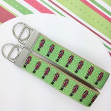 Christmas Nutcracker Holiday Keychain, Key Ring Fob, Stocking Stuffer Gift