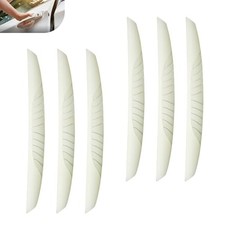 Car Door Edge Guards, Automotive Body Wear-Resistant Rubber 6 PCS White